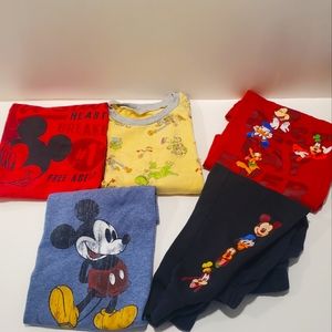 Disney Toddler Shirts with 1 pants.
